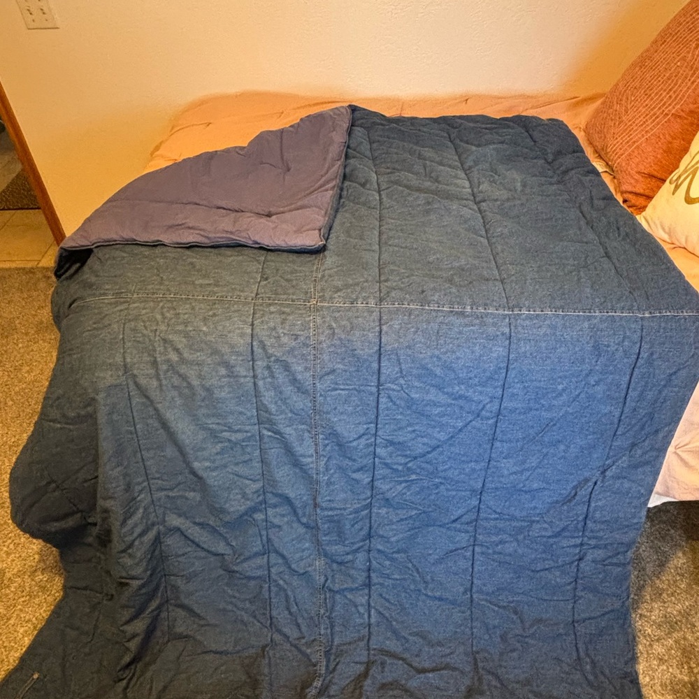Reversible Blue Comforter